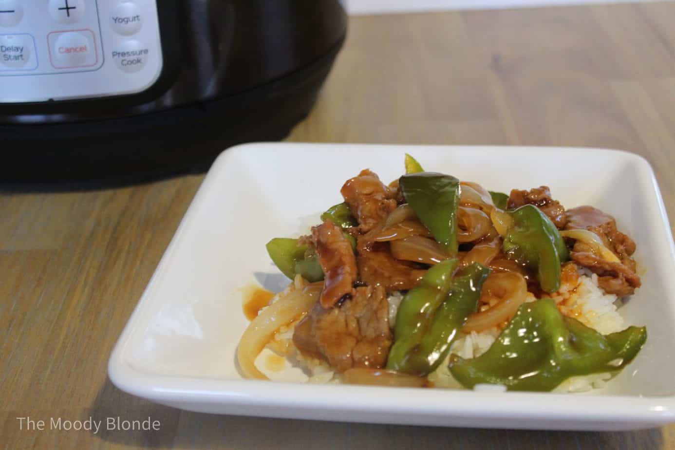 Easy Instant Pot Pepper Steak With Onions The Moody Blonde